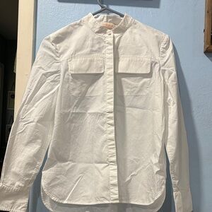 Tory Burch White Button-Up Blouse